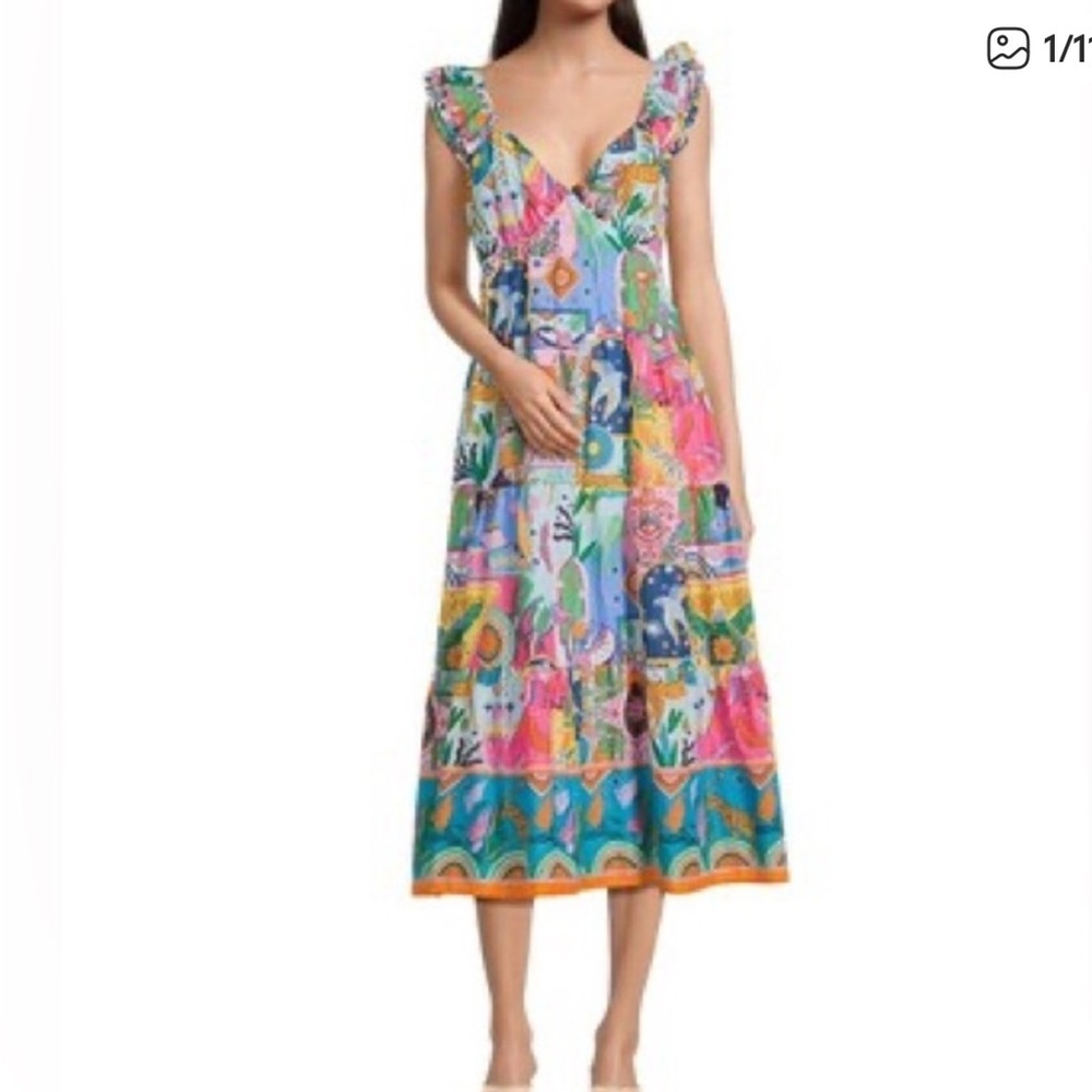 J Marie XS NWT Colorful Sleeveless Maxi Dress